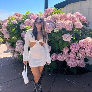 Knit Dress with Cutouts